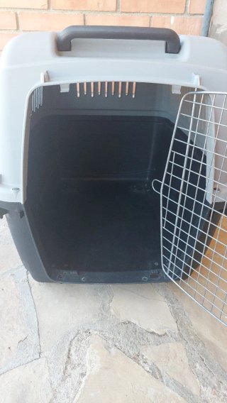 Transportín perro homologado gris y negro