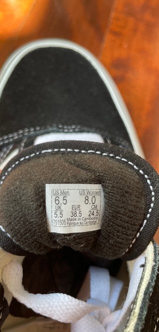 Zapatillas Vans Negras Talla 38.5