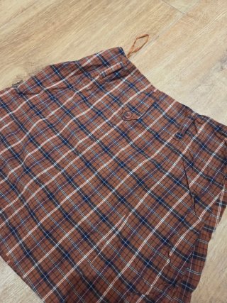 Falda Zara cuadros marrón multicolor mujer