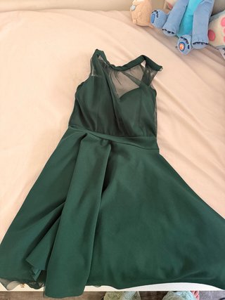 Vestido elegante verde esmeralda
