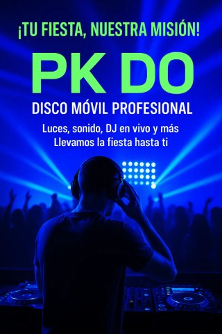 Dj profesional con disco movil