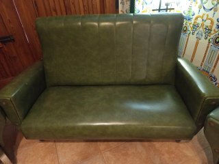 Tresillo vintage verde