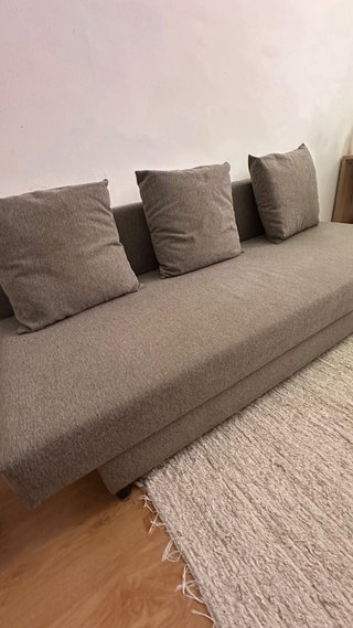 Sofá Cama Gris Tela
