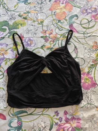 Conjunto Tops Negro y Rosa Talla S
