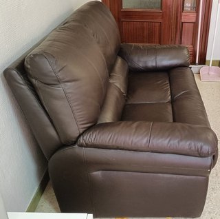 Sofá 2 plazas piel y polipiel