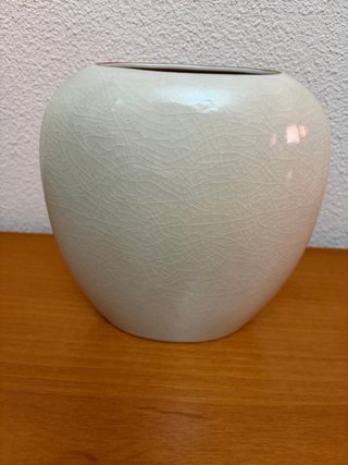 Jarrón de cerámica japonés pintado