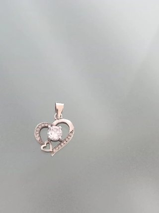 Ciondolo Cuore Argento 925 Zirconi