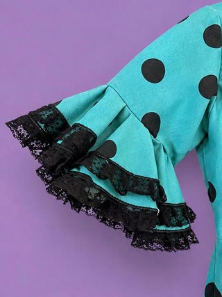 Traje Flamenca niña Canastero Verde Agua Talla 10
