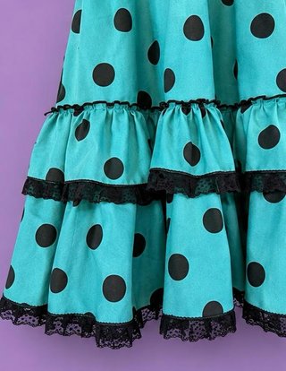 Traje Flamenca niña Canastero Verde Agua Talla 10