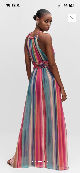 Vestido de gasa multicolor talla única