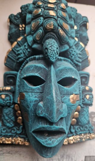 Máscara Azteca Tortuga y Serpiente