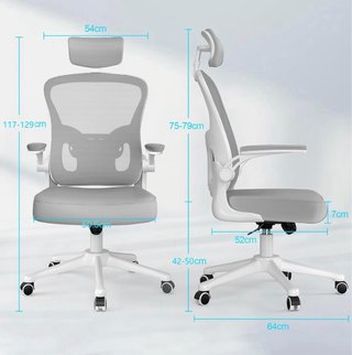 Sedia ergonomica da ufficio con poggiatesta