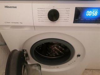 Lavadora nueva Hisense Steam Inverter 9kg 1400rpm