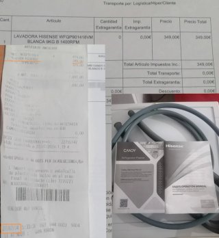 Lavadora nueva Hisense Steam Inverter 9kg 1400rpm