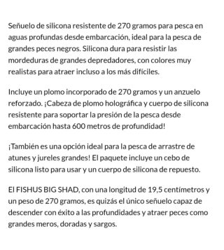 Fishus Big Shad Señuelos de Pesca, JIGGING