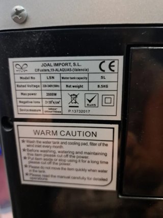Refrigerador de aire portatil.