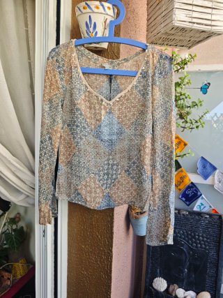 Blusa Naf Naf Talla S Estampada