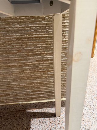 Tavolo consolle in legno bianco con 3 cassetti