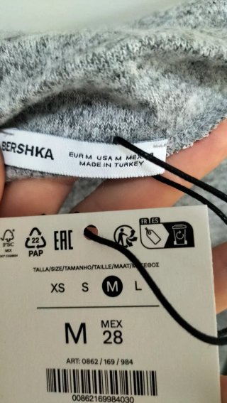Jersey Bershka gris talla M nuevo