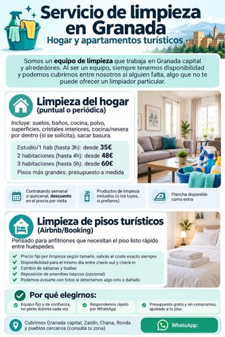 Servicio de limpieza en Granada