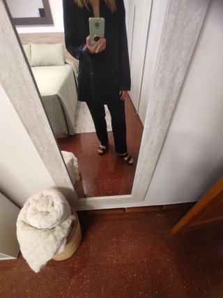 Blazer / Americana negra oversize estilo elegante