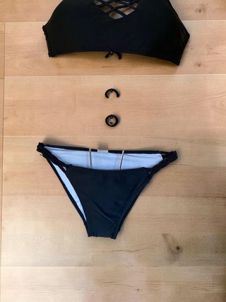 Bikini negro trenzado