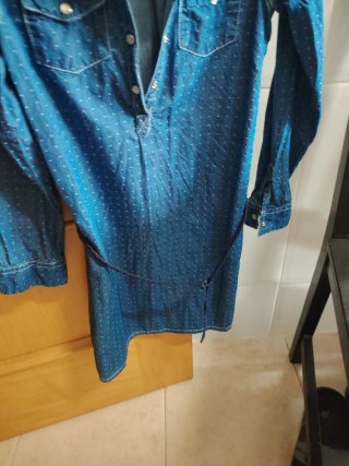 Vestido vaquero con estampado