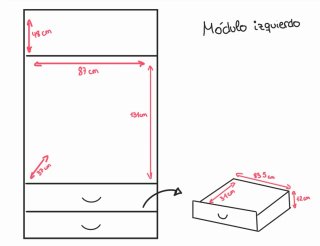 Armario modular madera