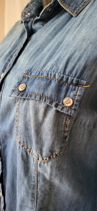Camisa vaquera mujer, S, Stradivarius