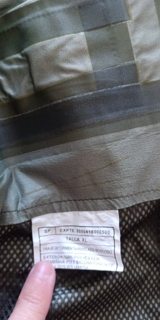 Traje de tormenta XL verdepixelado