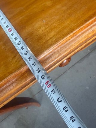 Mesa auxiliar vintage madera principios XX