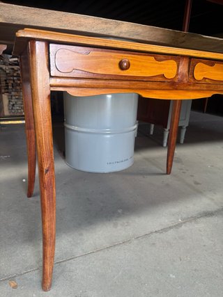Mesa auxiliar vintage madera principios XX
