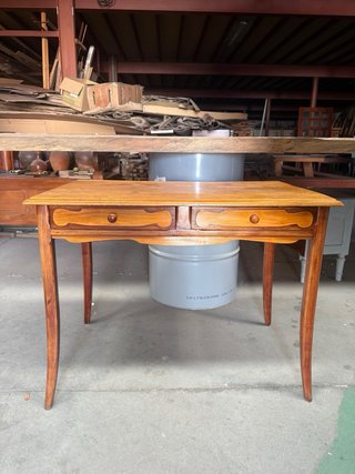 Mesa auxiliar vintage madera principios XX