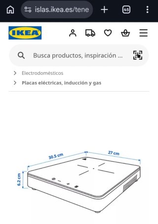 Placa Inducción Portátil IKEA TILLREDA