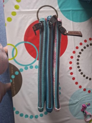 Estuche floral tres cremalleras