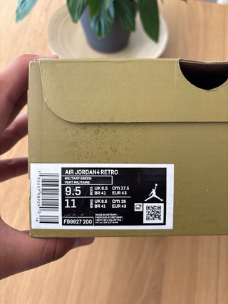 Jordan 4 Retro Military Green Talla 43