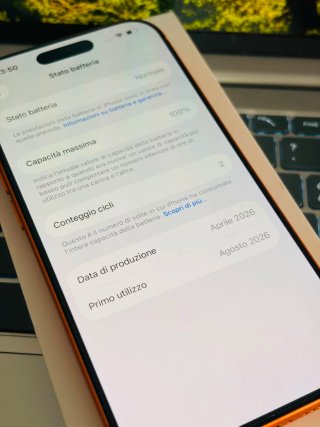 iPhone 17 Pro 256 batteria 2 Cicli