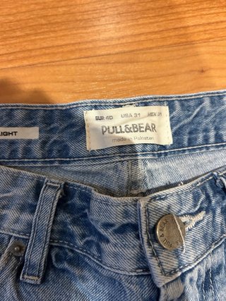 Pull&Bear Vaqueros Cortos Hombre Azules Rotos