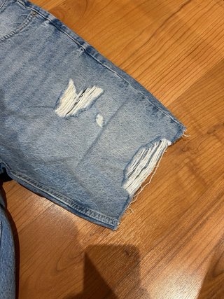 Pull&Bear Vaqueros Cortos Hombre Azules Rotos