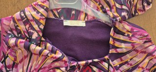 Blusa viola manica lunga con fiocco