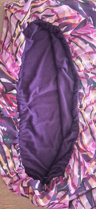 Blusa viola manica lunga con fiocco