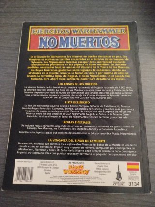 Libro de ejercito Warhammer No Muertos