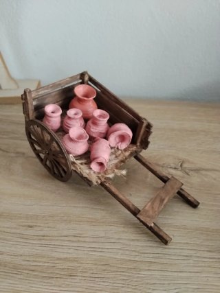 Carretto con vasi presepe