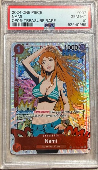 One Piece Nami OP06-TREASURE RARE PSA 10