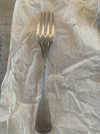 Vendo 9 tenedores y cucharón de Christofle