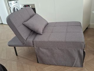 Puff / Sillón convertible 3 en 1 gris