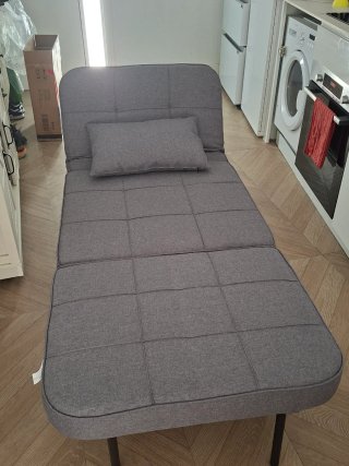 Puff / Sillón convertible 3 en 1 gris