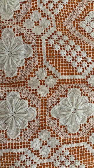 Tovaglia vintage anni '60 filet