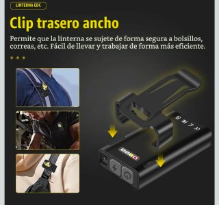Mini Linterna con clip
