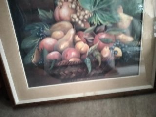 Quadro Frutta con Uva e Mele